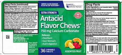 Family Wellness Antacid Flavor Chew 36ct 218030 1-4-2018.jpg Family Wellness Antacid Flavor Chews 36ct - Family Wellness Antacid Flavor Chew 36ct 218030 1 4 2018